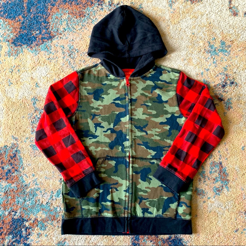 Joe Fresh, Boys Camouflage Front Zip Hoodie, size L